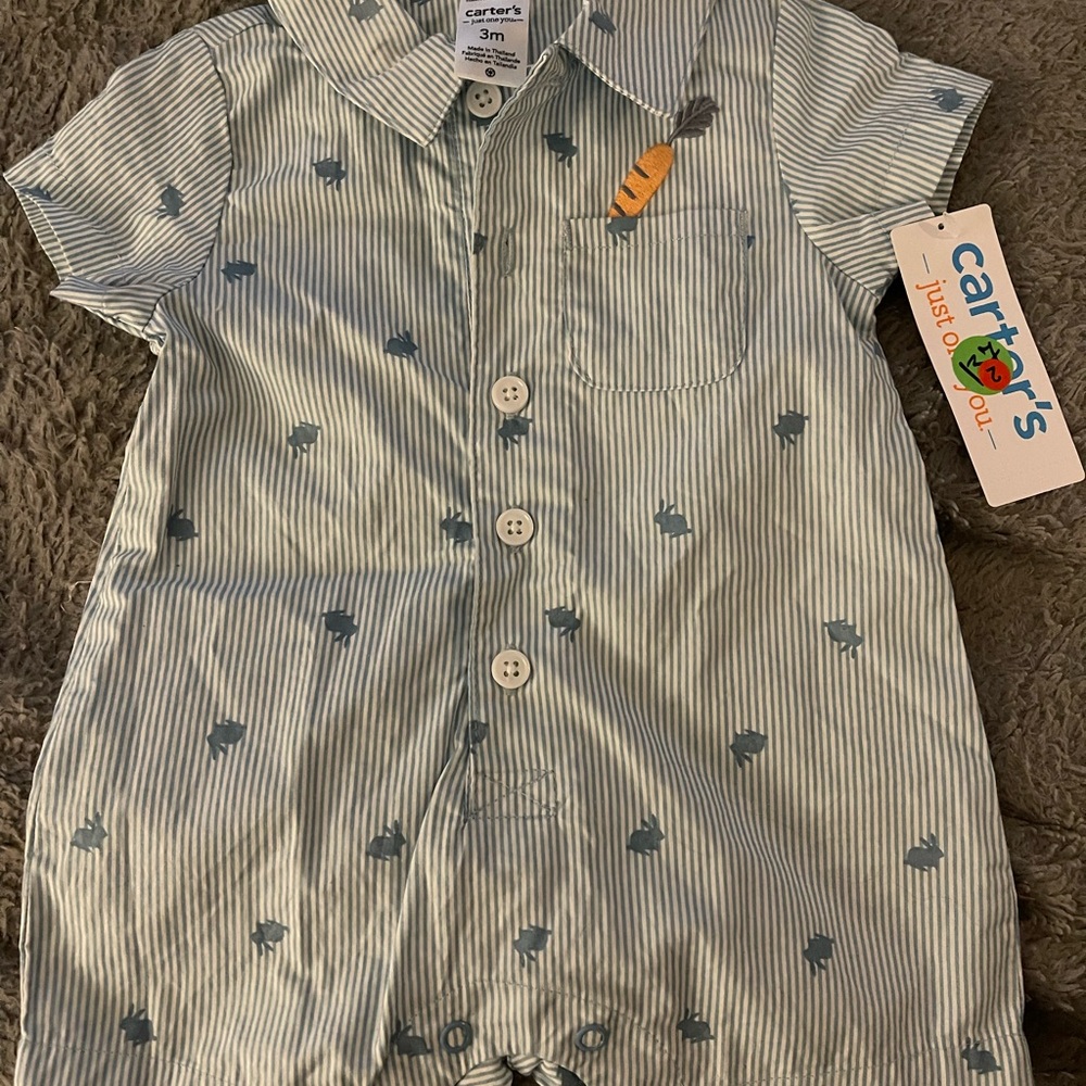 Carter's Blue Striped Kids Shirt